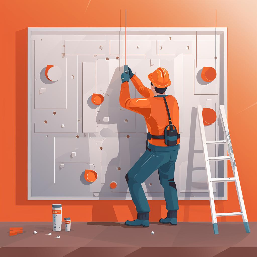 Installing a painted 3D wall panel on a wall